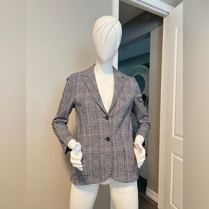 J. McLaughlin Women's Wool Blend Plaid Single Breasted Blazer/Jacket Size M